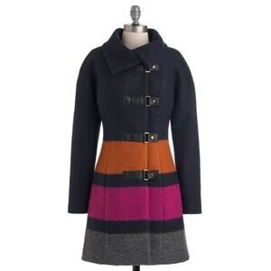 Anthropologie Tracy Reese Navy Blue Coat / Small